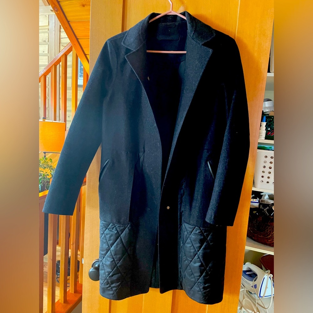 Roam Far Wool Coat- Lululemon. Heathered black